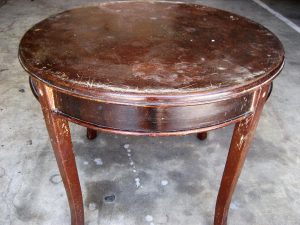table before restoration